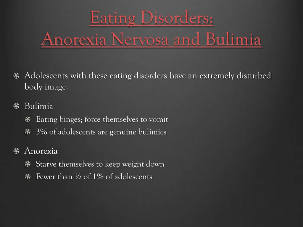 eating disorders anorexia nervosa and bulimia