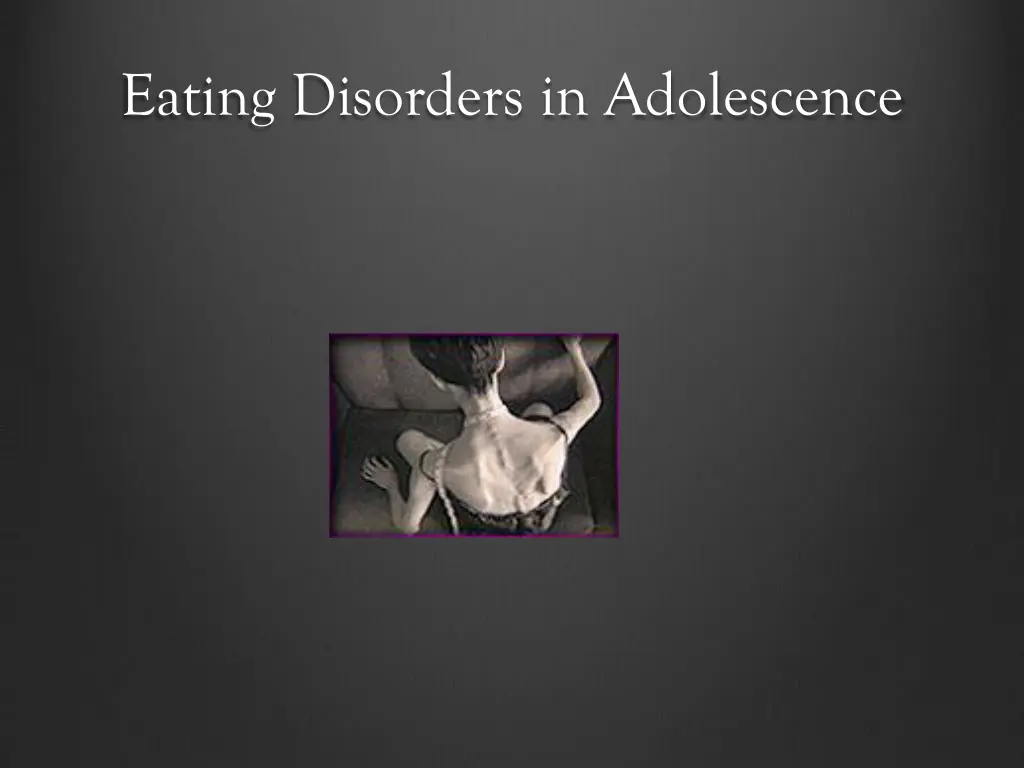 eating disorders in adolescence