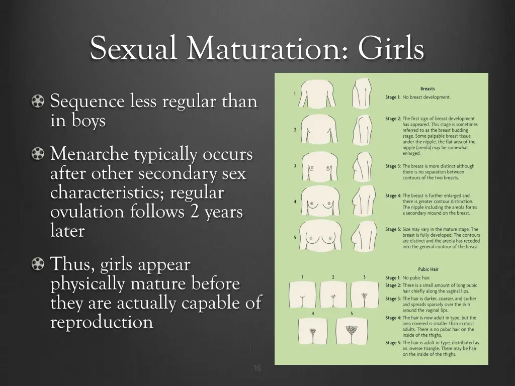 sexual maturation girls