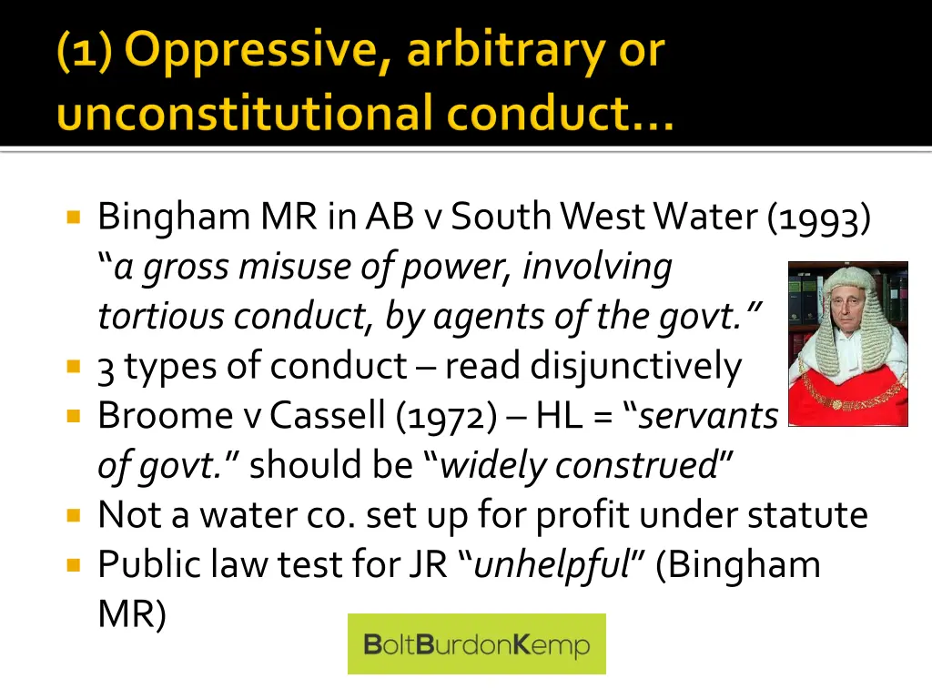 bingham mr in ab v south west water 1993 a gross