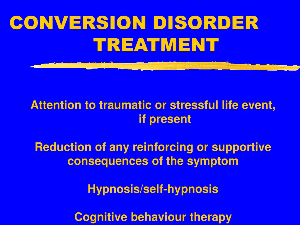 conversion disorder treatment