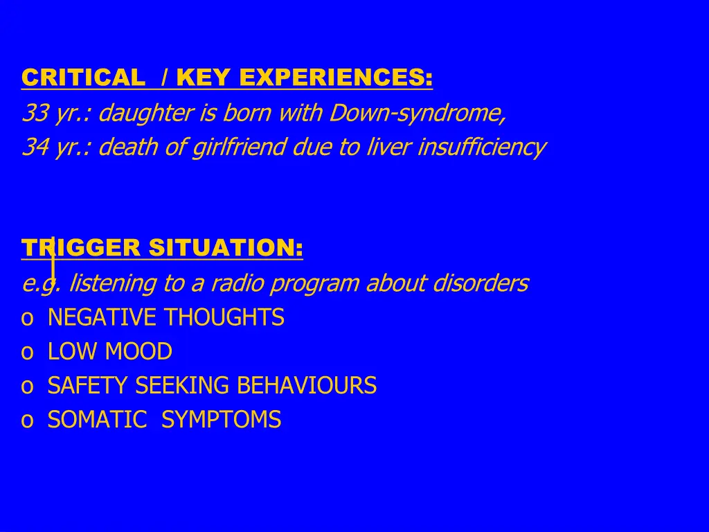 critical key experiences 33 yr daughter is born