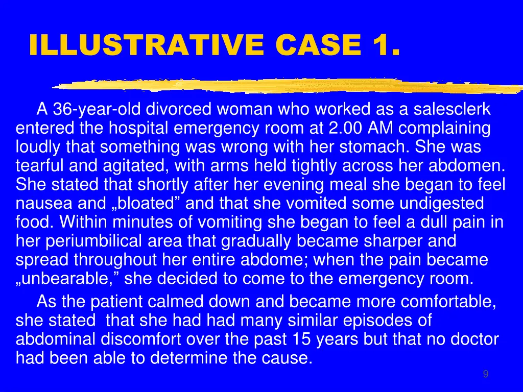 illustrative case 1