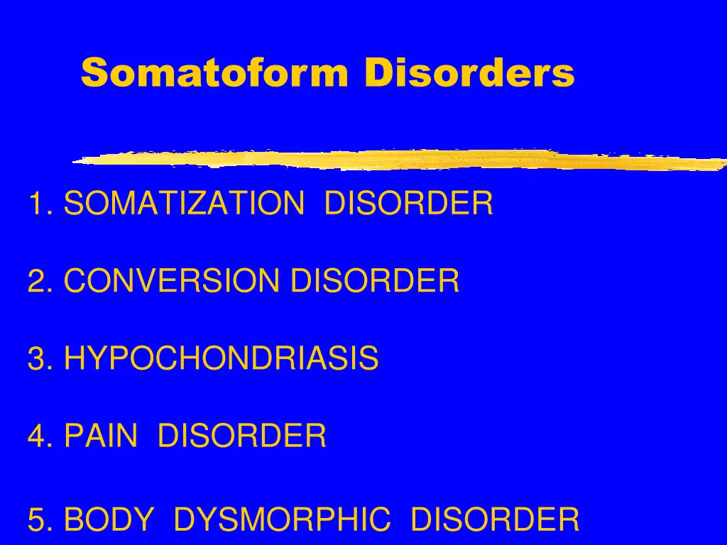 somatoform disorders