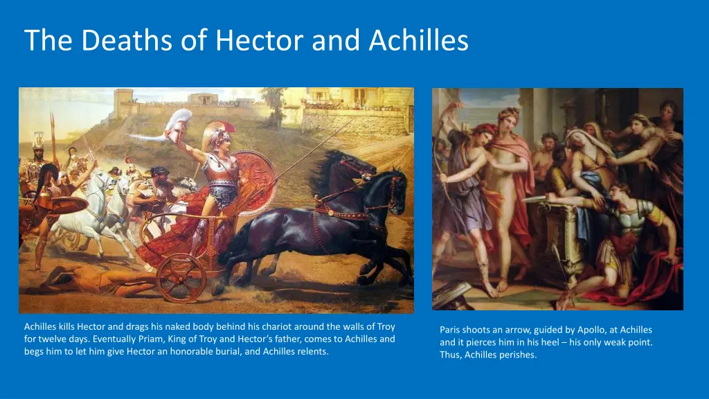 the deaths of hector and achilles