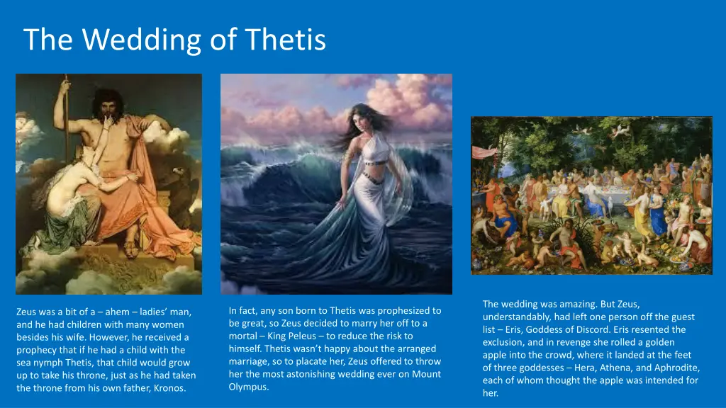 the wedding of thetis