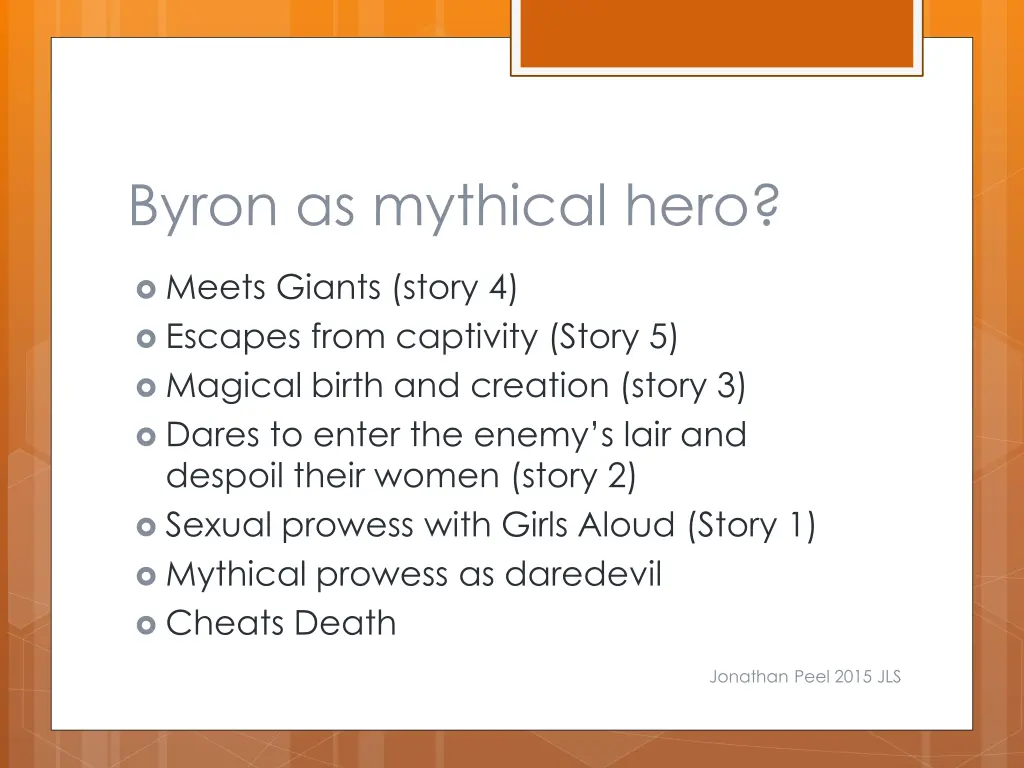 byron as mythical hero