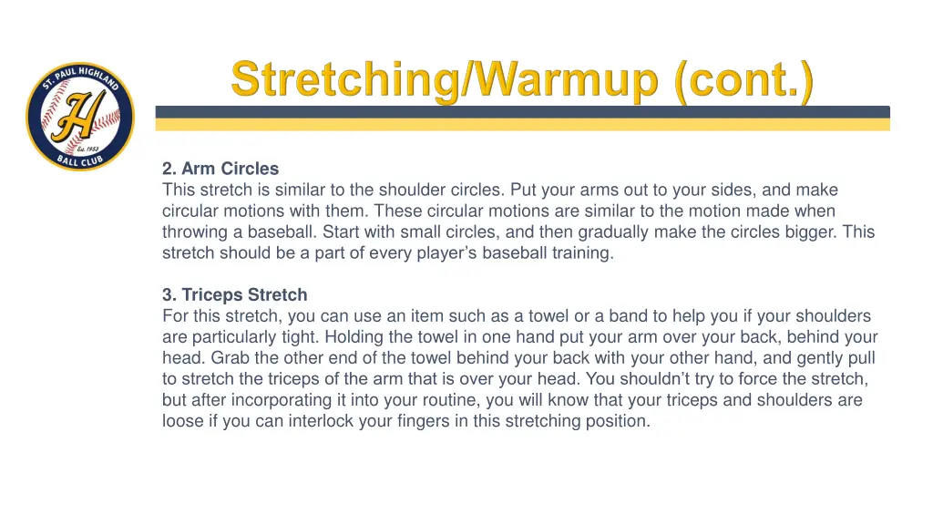 2 arm circles this stretch is similar