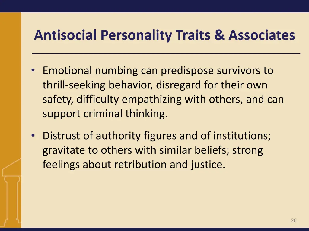 antisocial personality traits associates