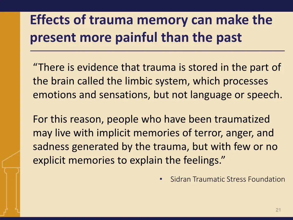 effects of trauma memory can make the present