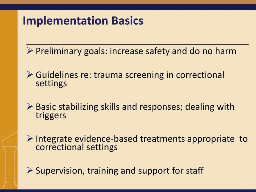 implementation basics