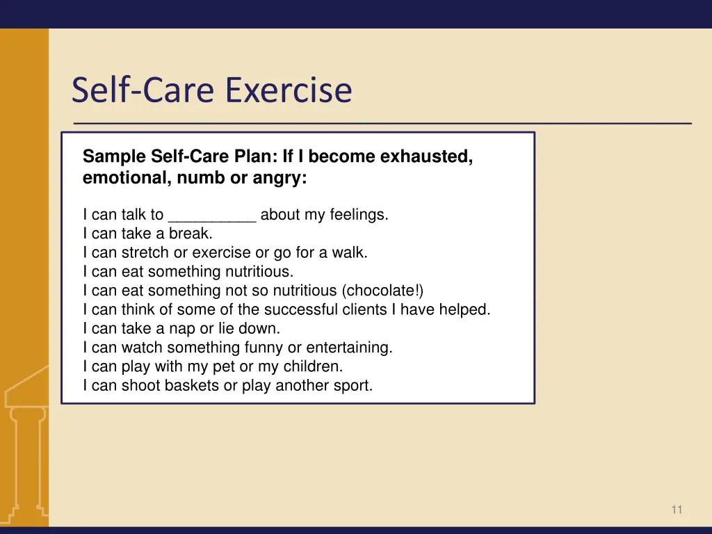 self care exercise