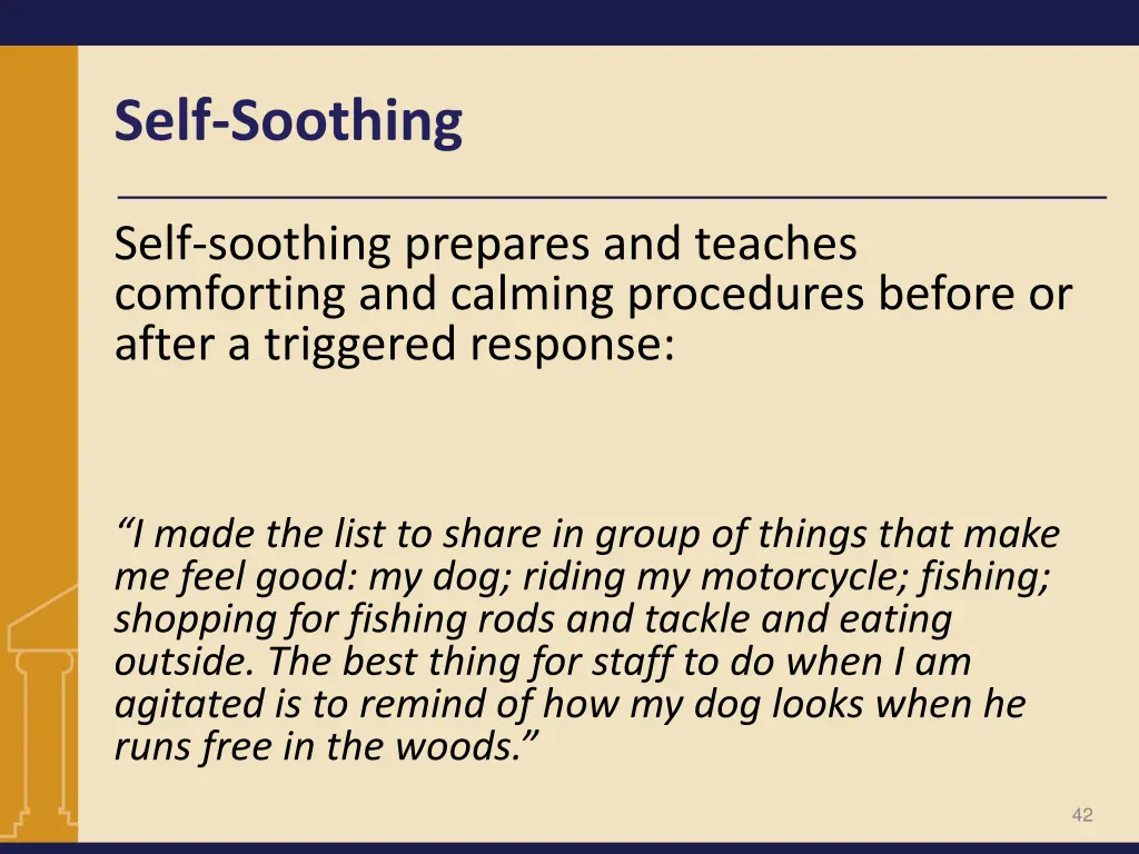 self soothing