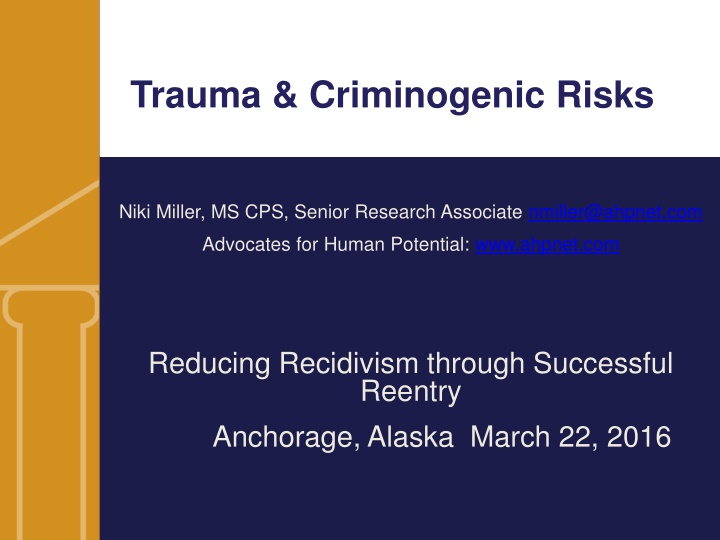 trauma criminogenic risks