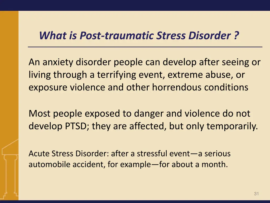 what is post traumatic stress disorder