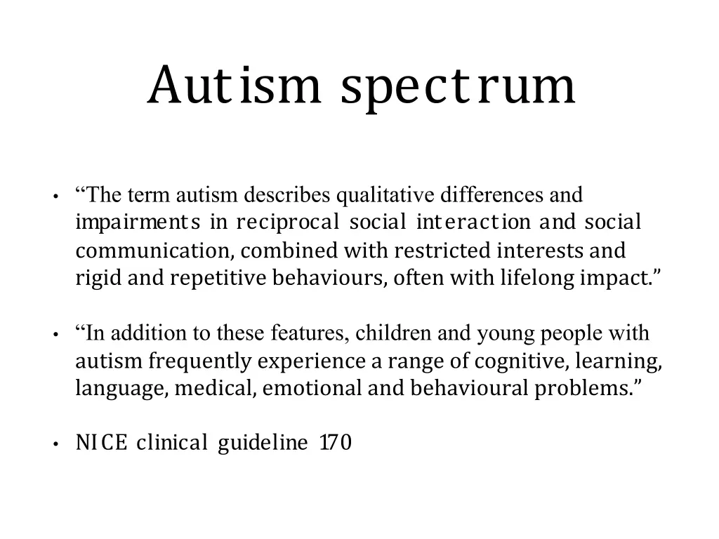 autism spectrum