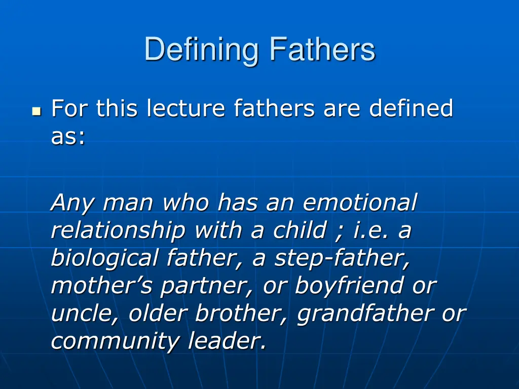 defining fathers