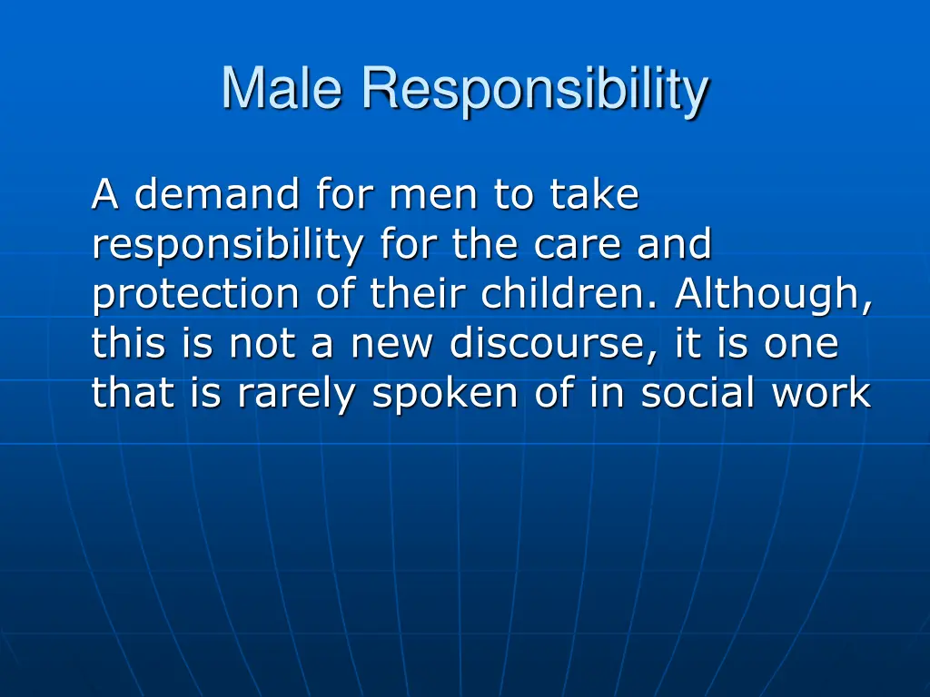 male responsibility