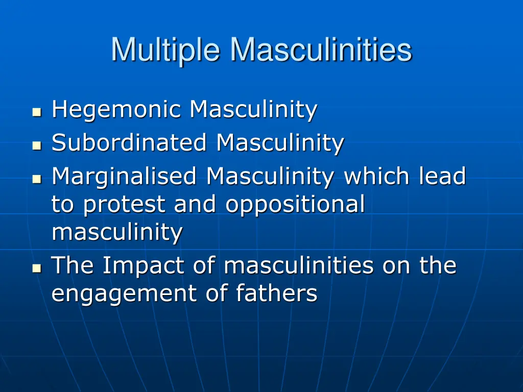 multiple masculinities