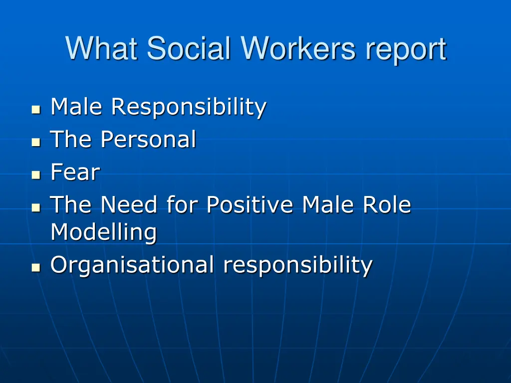 what social workers report