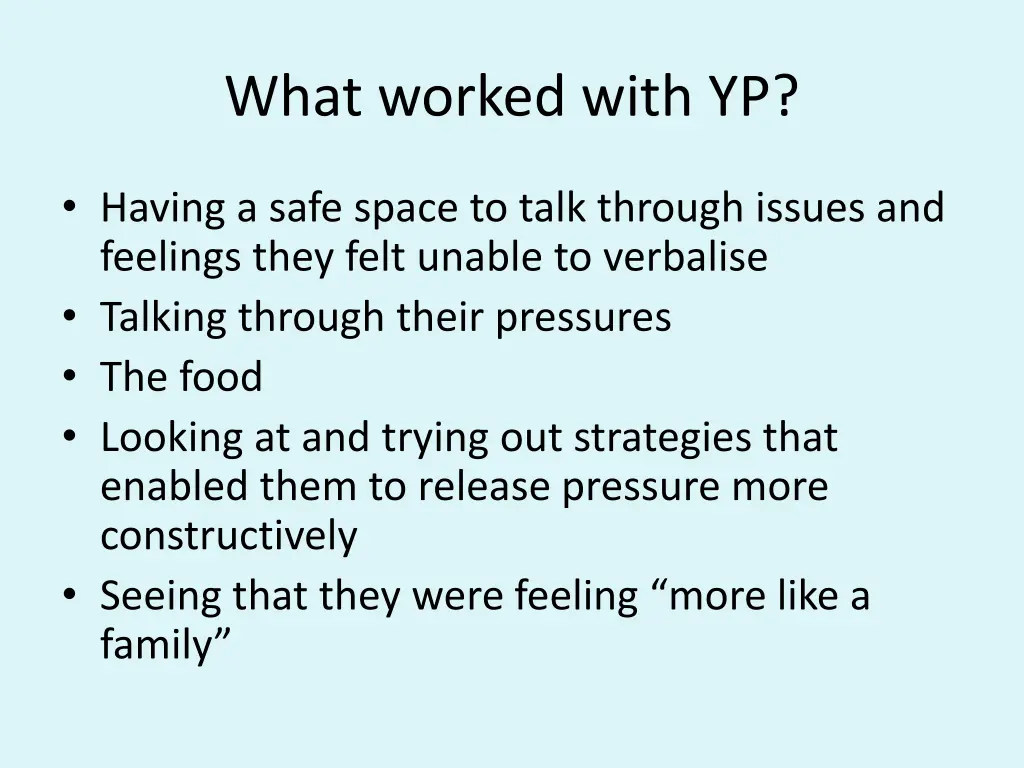 what worked with yp