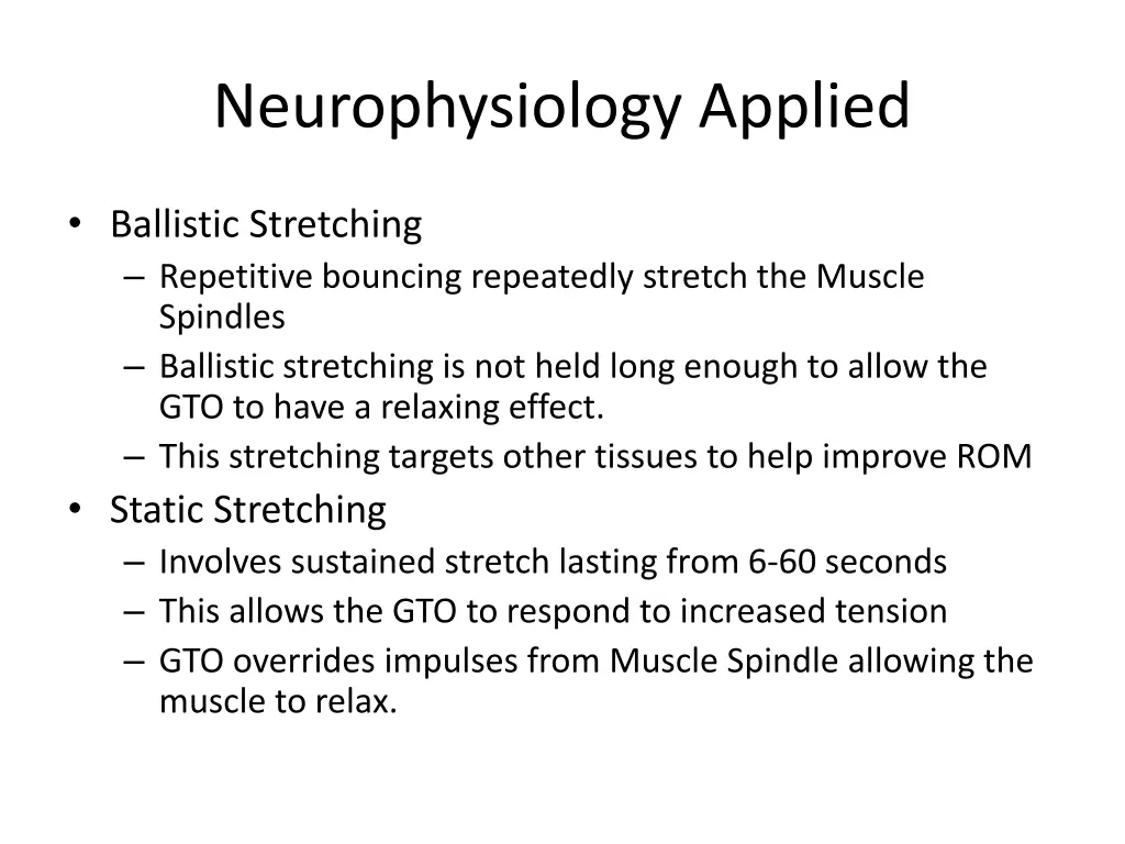 neurophysiology applied