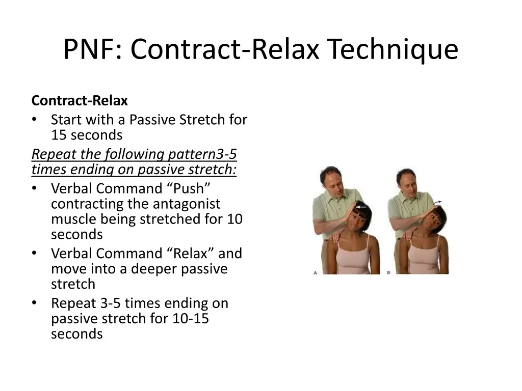 pnf contract relax technique