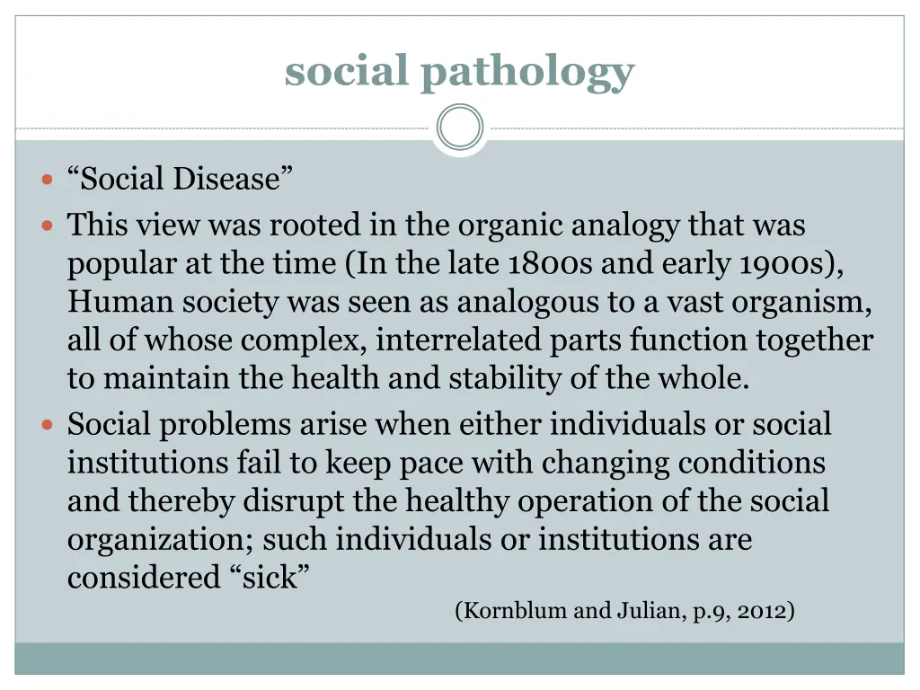 social pathology