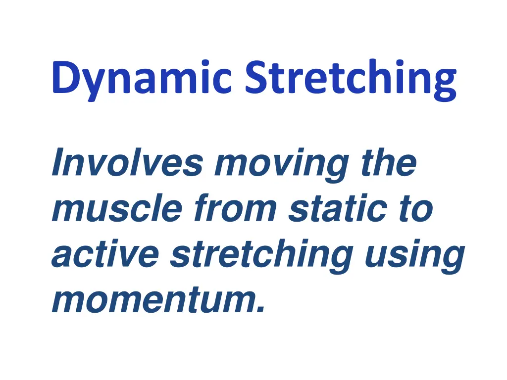 dynamic stretching