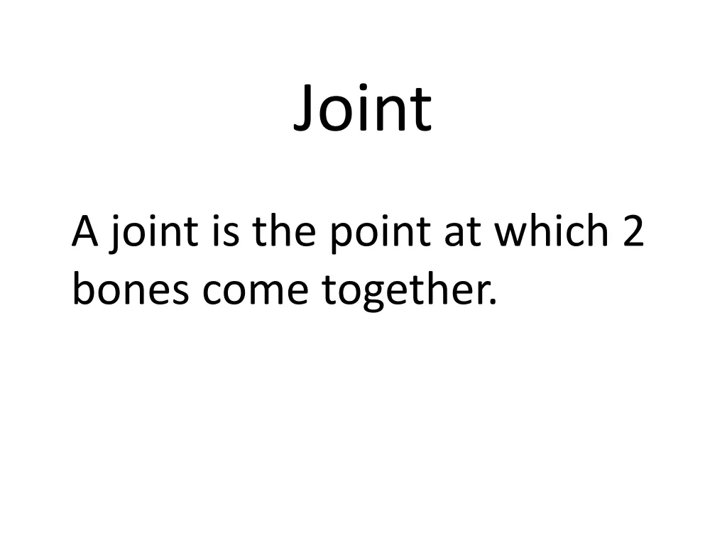 joint