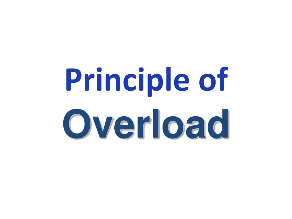 principle of overload