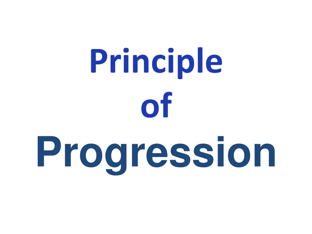 principle of progression