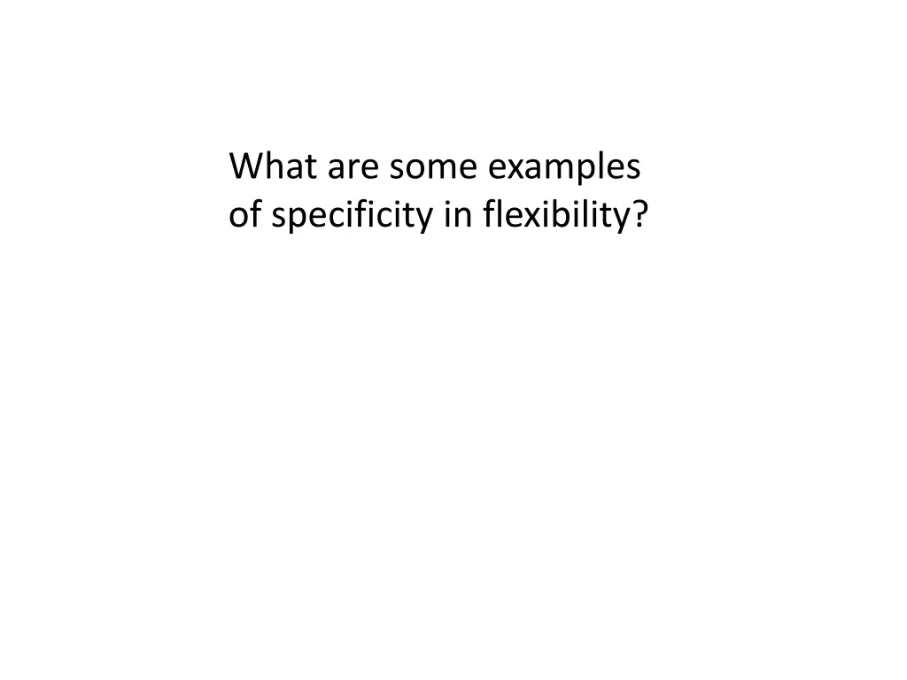 what are some examples of specificity