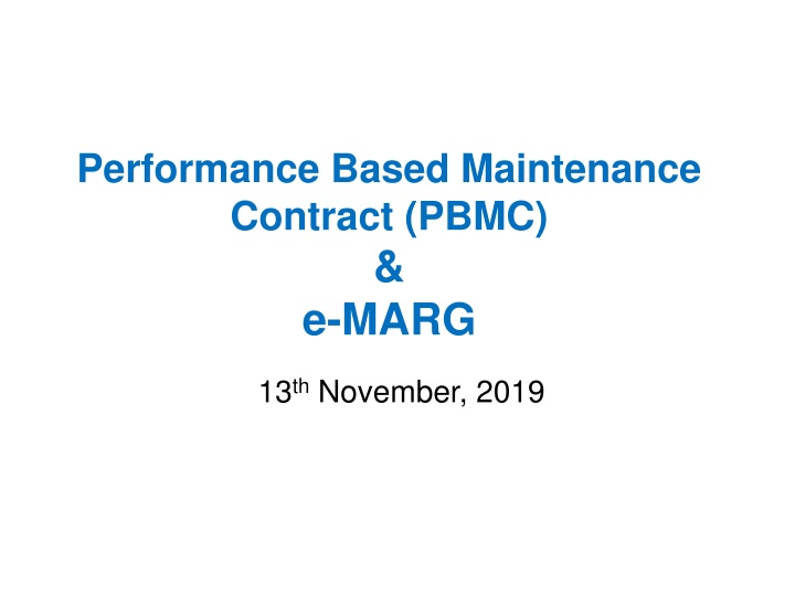 performance based maintenance contract pbmc e marg