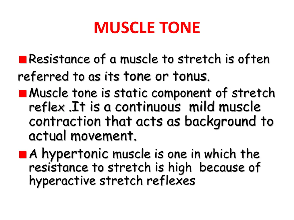 muscle tone