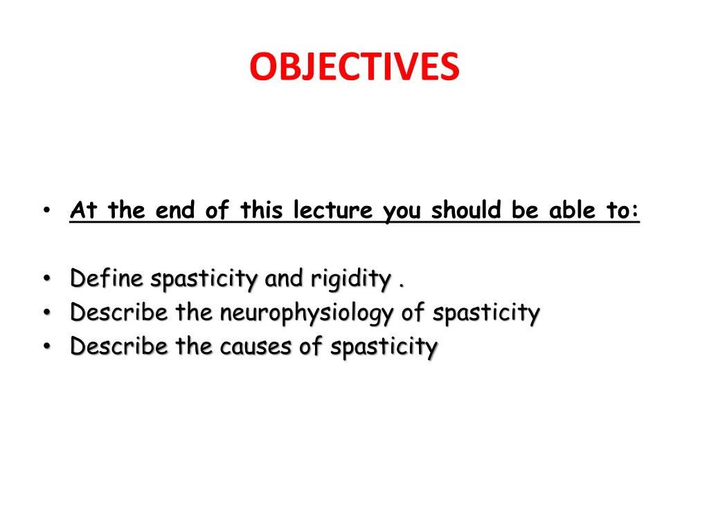 objectives