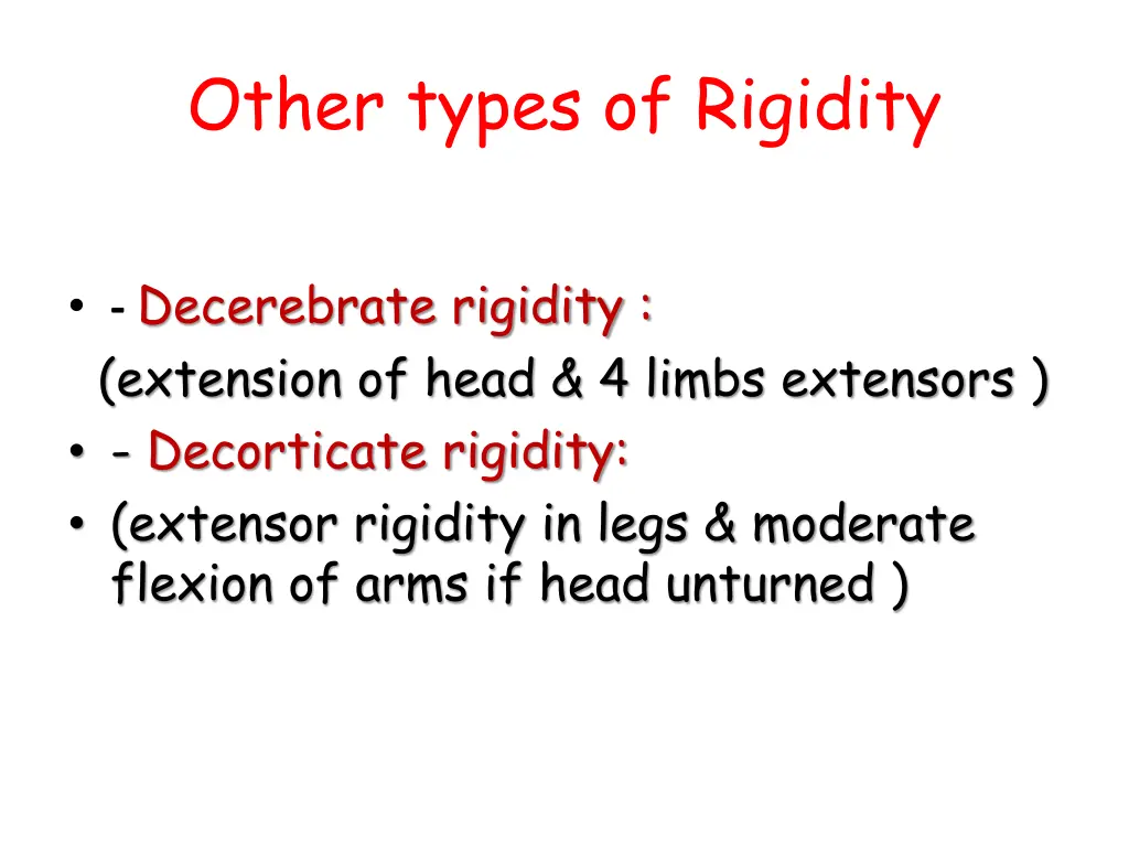 other types of rigidity