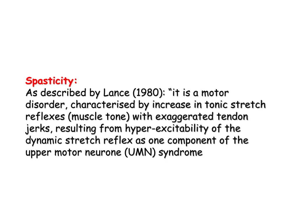 spasticity as described by lance 1980