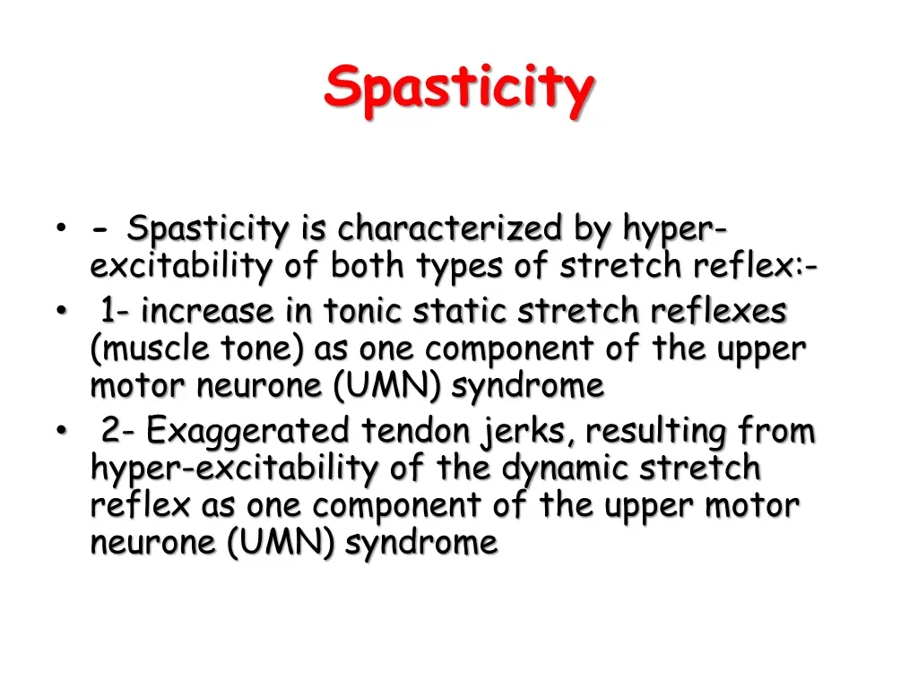 spasticity