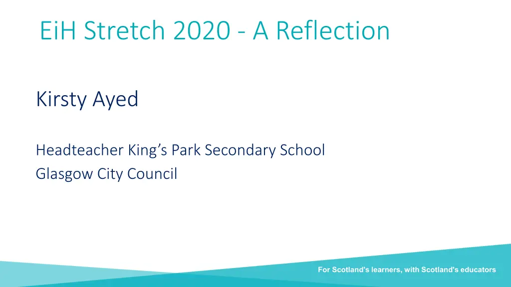 eih stretch 2020 a reflection