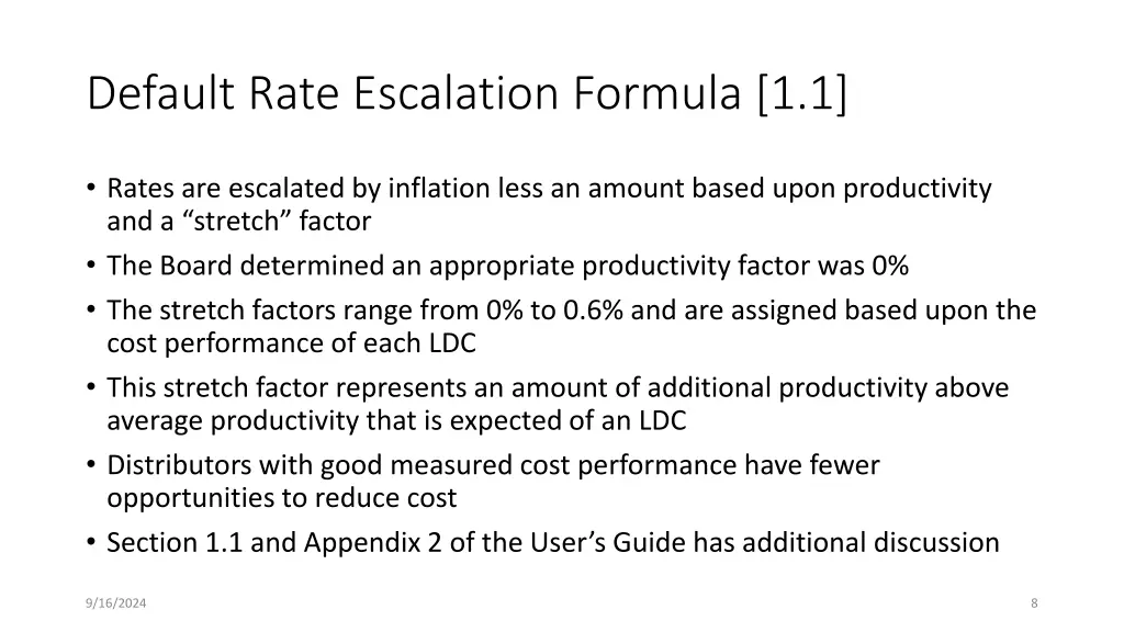 default rate escalation formula 1 1