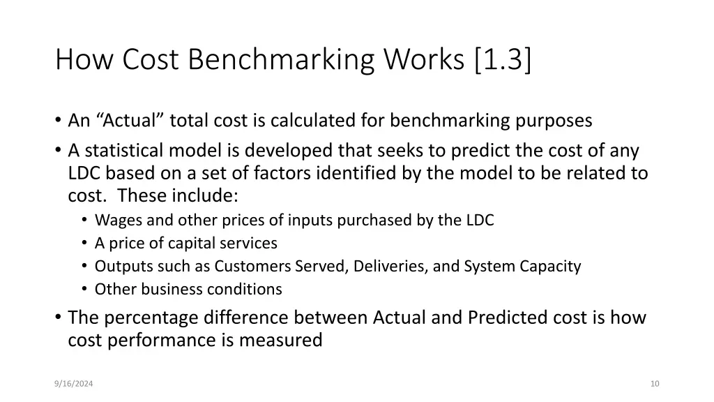 how cost benchmarking works 1 3