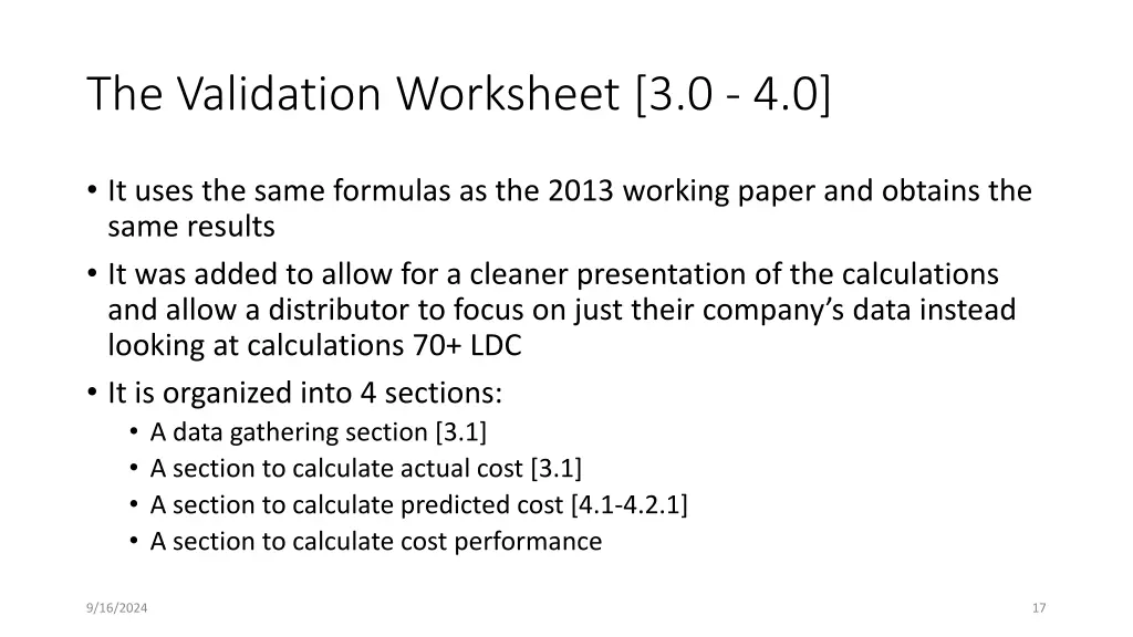 the validation worksheet 3 0 4 0