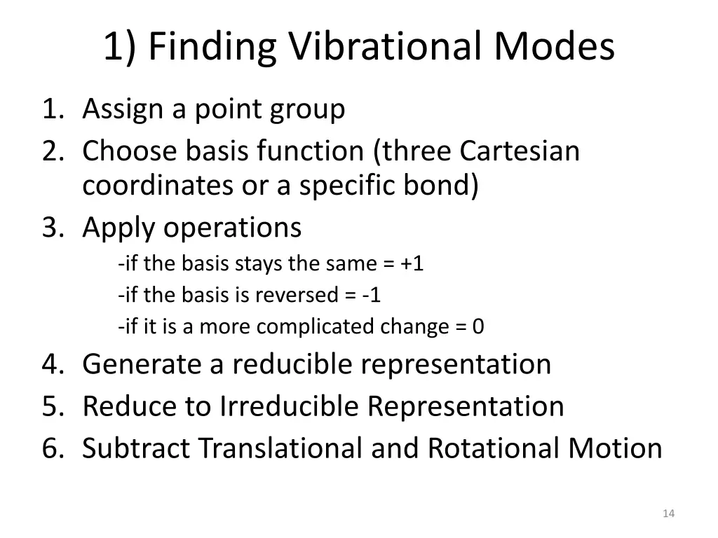 1 finding vibrational modes