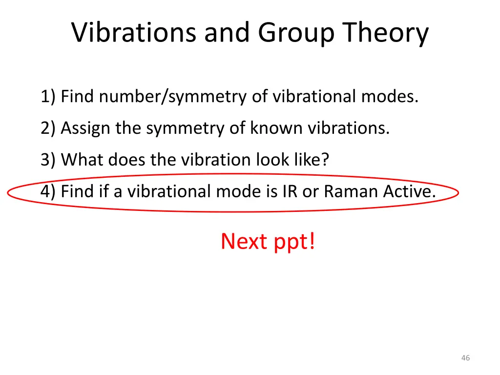 vibrations and group theory 3