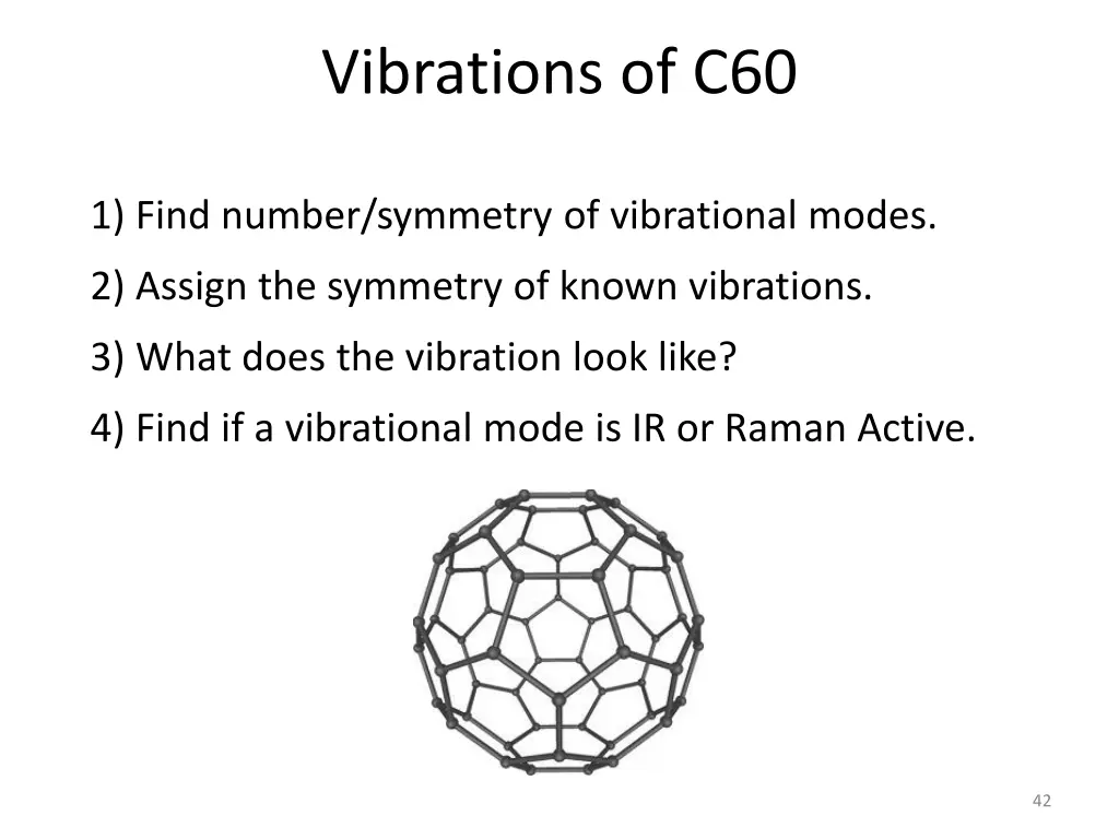 vibrations of c60