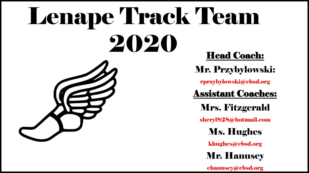 lenape track team 2020