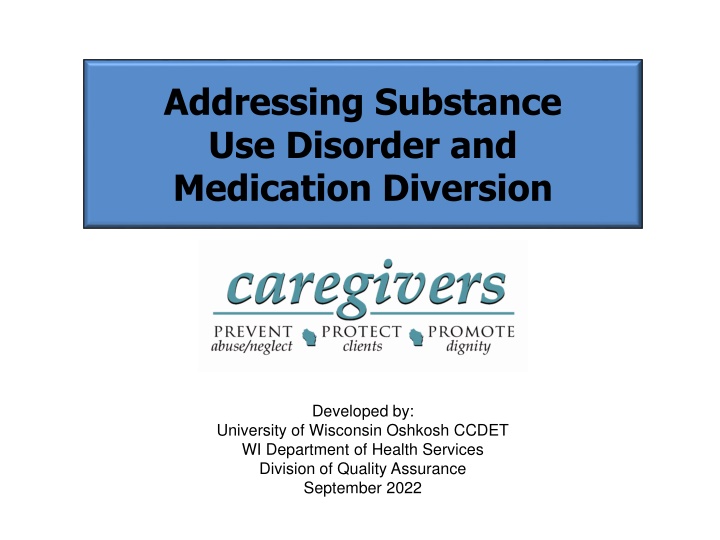 addressing substance use disorder and medication