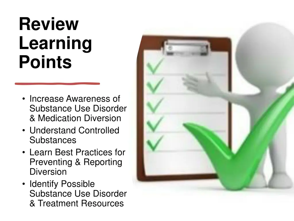 review learning points