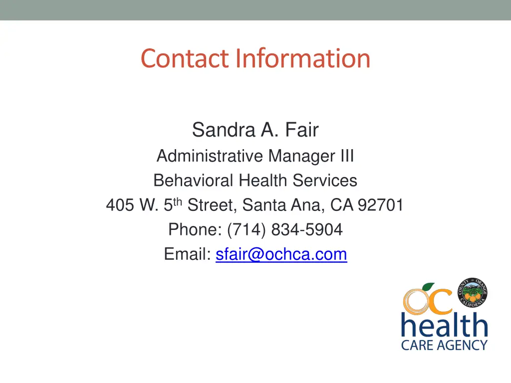 contact information